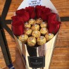 Cornet fleurs + chocolat ferrero